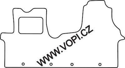 Teppich für die Kabine des Opel Vivaro Wohnmobil 2014 - 2018 Carfit Ohne Stück zwischen den Sitzen (3892)